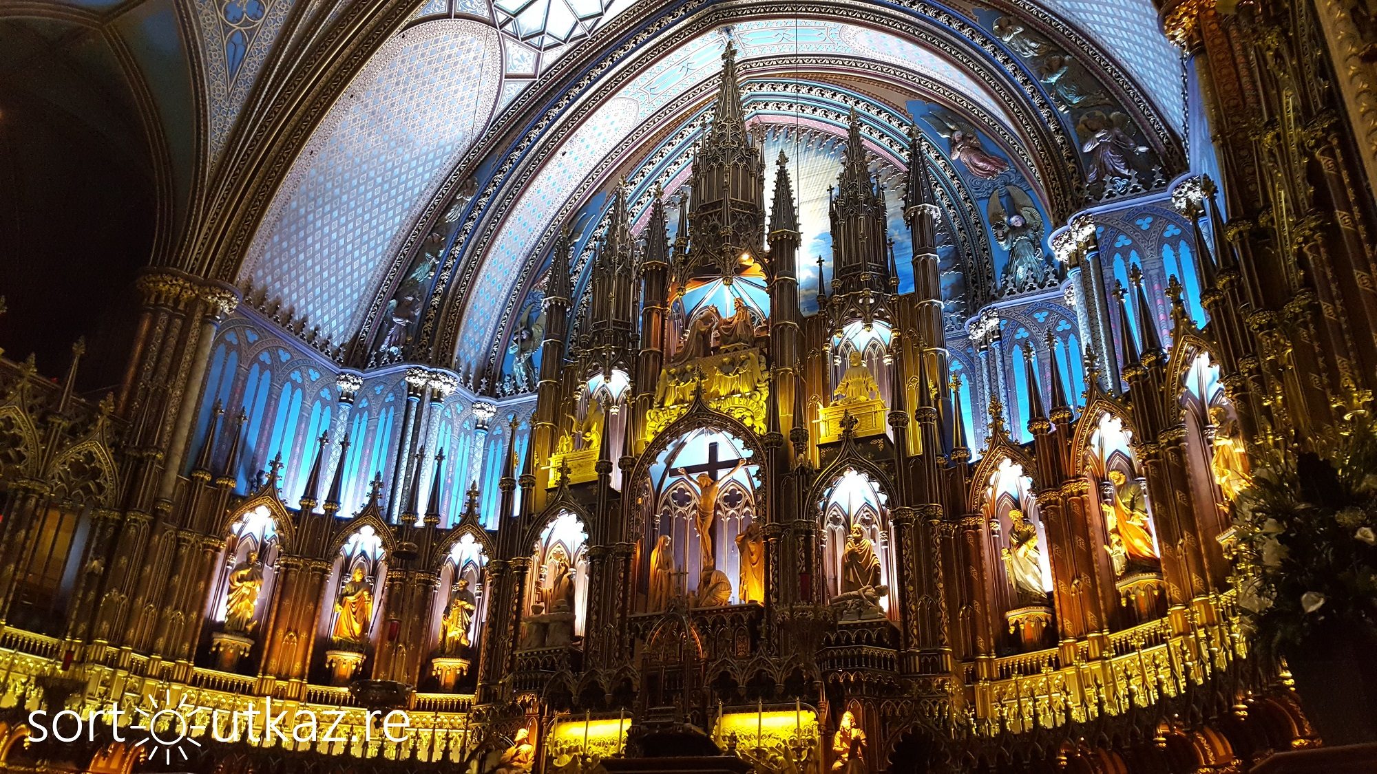 Vieux-Montréal : Basilique Notre-Dame de Montréal - Intérieur - Grand